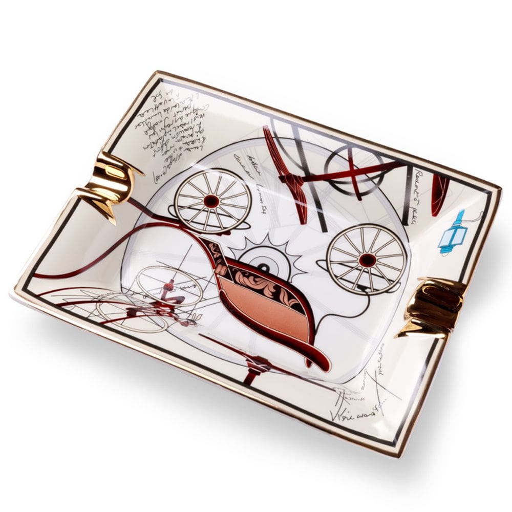 Cinzeiro de charutos cerâmico de grande capacidade 590g 20x15.5x3.5cm