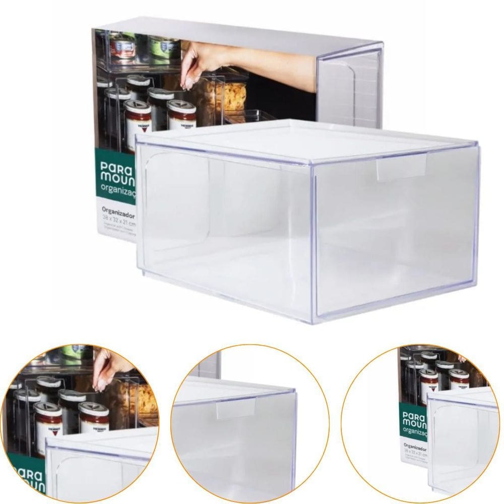 Organizador Multiuso Resistente 1 Gaveta Diamond 38X32X21 Cm