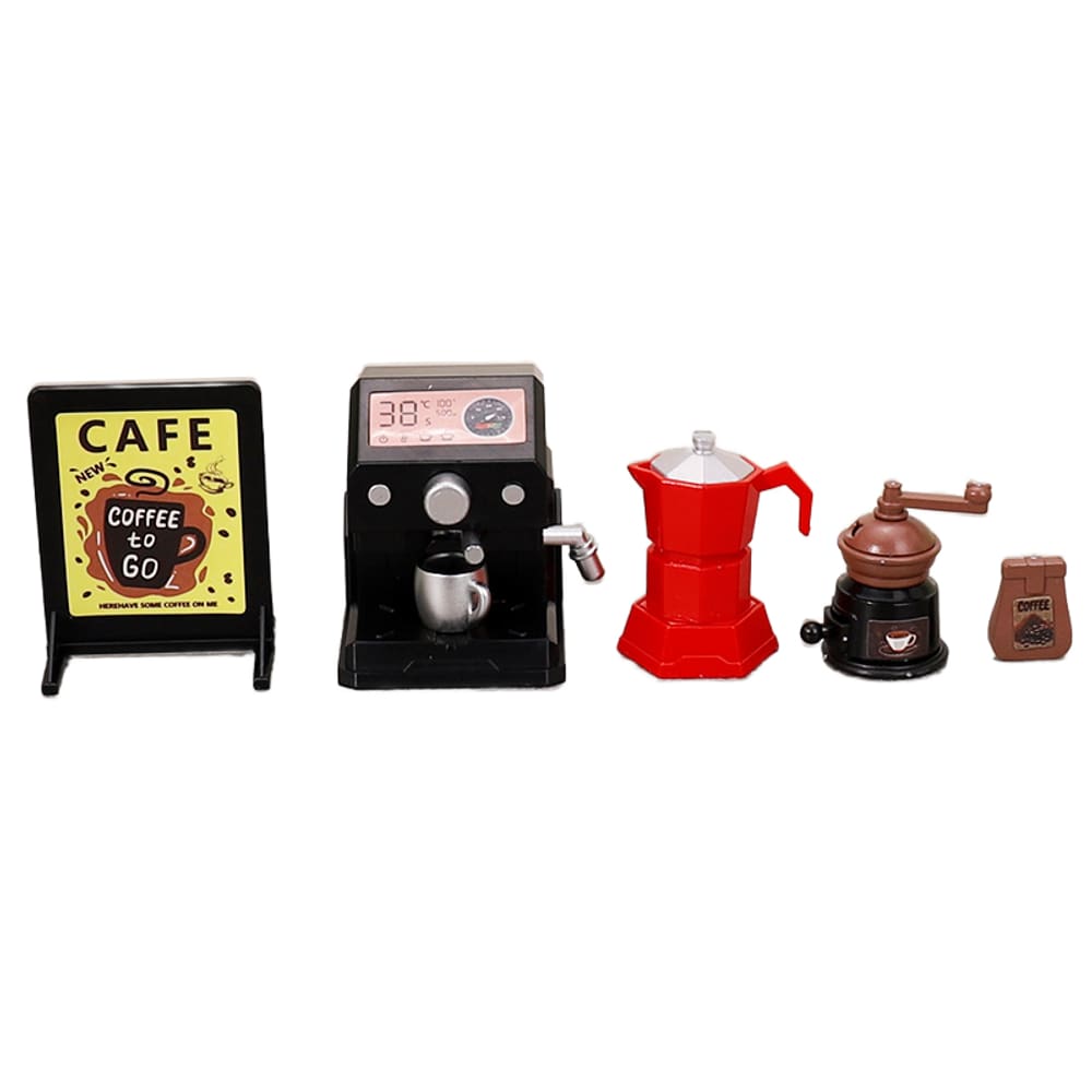 Conjunto de máquinas de café em miniatura Dollhouse Furniture, 8 unidades