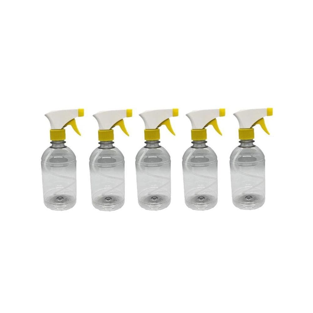 Kit 5 Pulverizador Plastico 500Ml Gtl Amarelo/Branco