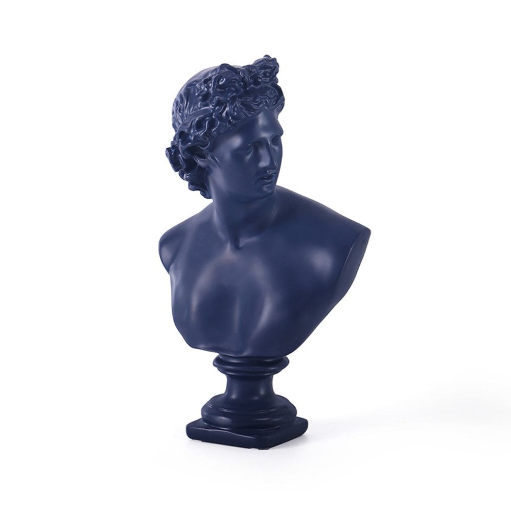 Escultura David Bust, figura de resina de 12 polegadas, estrela grega clássica