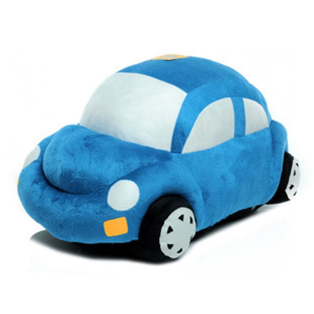 Boneca de brinquedo de pelúcia Soft Cartoon Blue Car Stuffed Vehicle 35 cm