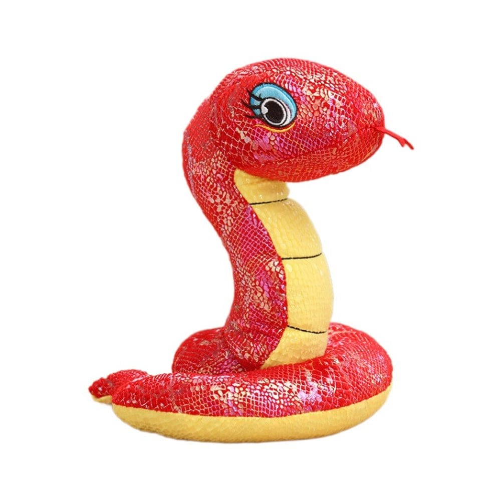 Boneca de pelúcia Sparkly Sequin Snake, desenho animado de pelúcia de 20 cm