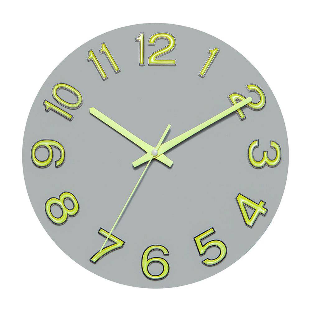 Relógio de parede moderno de quartzo silencioso sem tique-taque de 12 polegadas