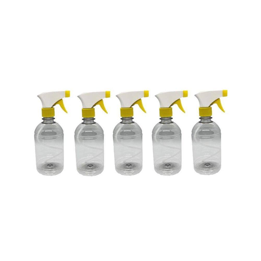 Kit 5 Pulverizador Plastico 500Ml Gtl Amarelo/Branco