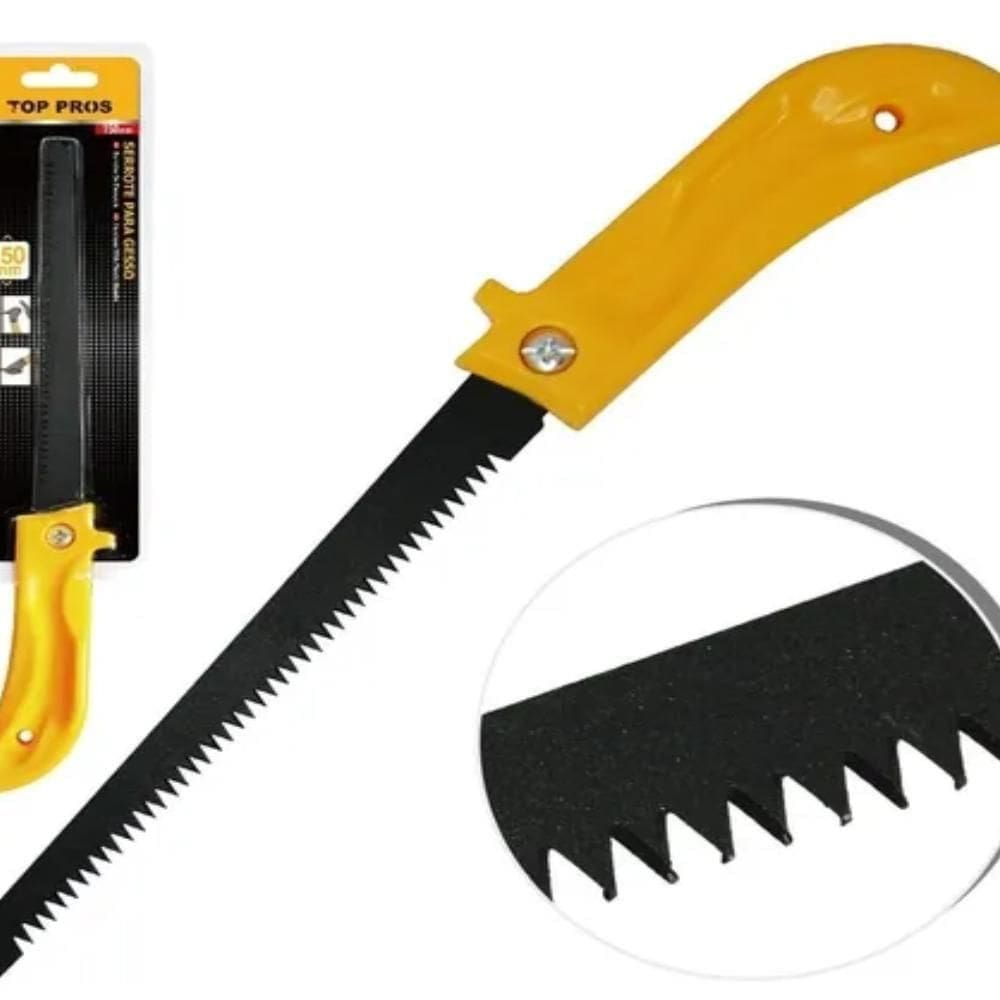 Serrote Gesso Serra Gesseiro Drywall Alicate Plantas Galhos Manual Multiuso 29cm Lamina Aco Antiderrapante Madeira Jardi