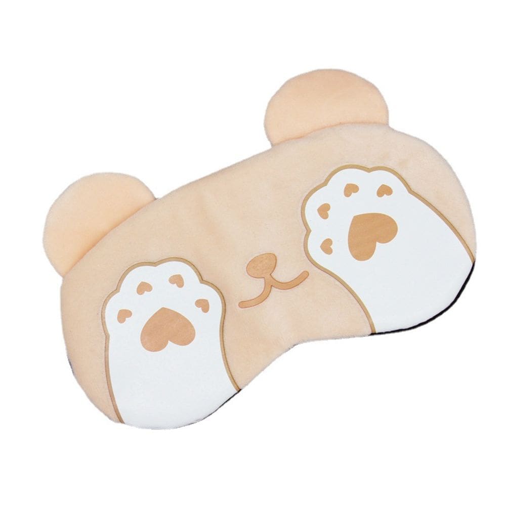 Máscara de olhos fofa com estampa de pata de animal para dormir macia