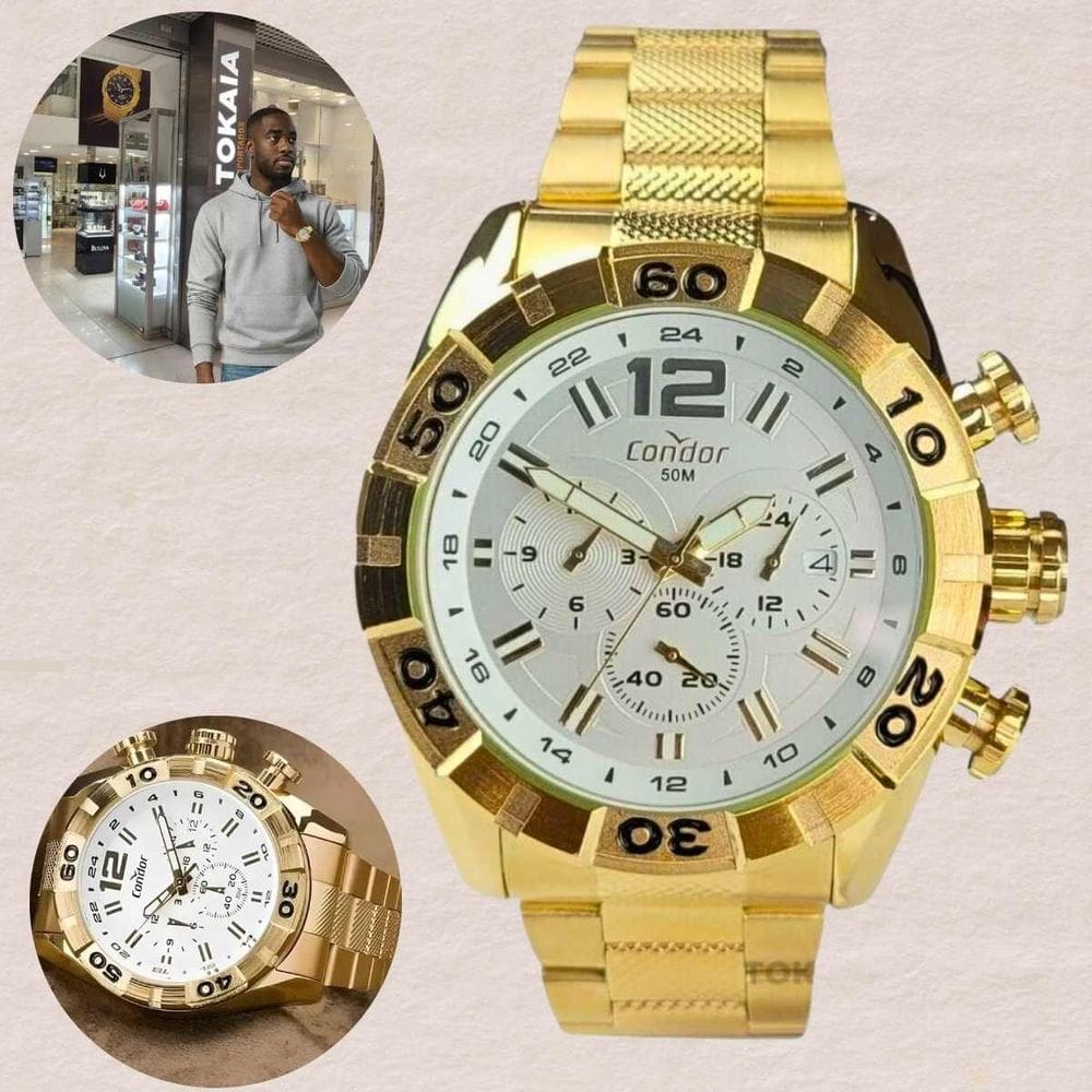 Relógio Condor Masculino Analógico Dourado COVD33AAS/4K