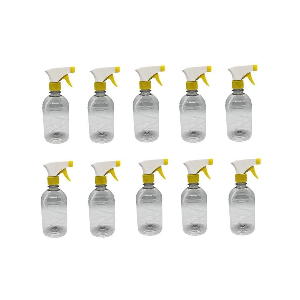 Kit 10 Pulverizador Plastico 500Ml Gtl Amarelo/Branco