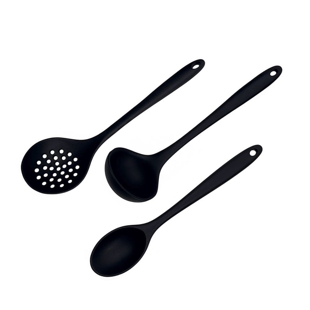 Kit 3 Utensílios de Silicone para Cozinha e Servir