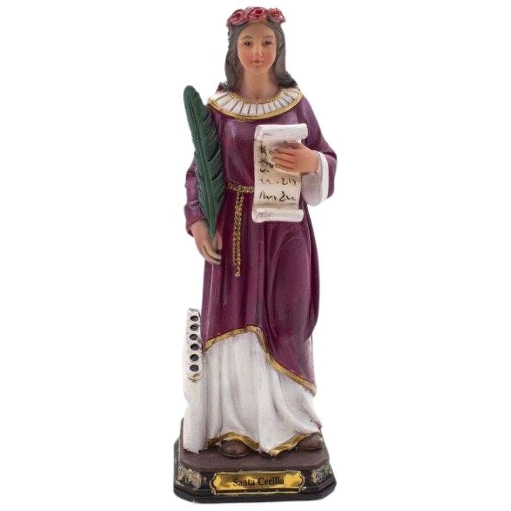 Imagem Santa Cecília Importada Resina 20 Cm
