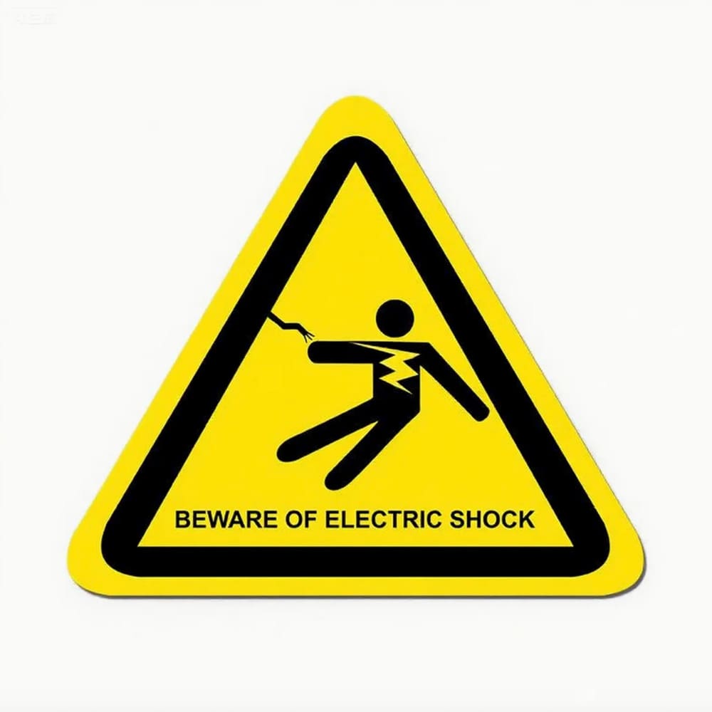 Adesivo de aviso sobre risco de choque elétrico, 6 unidades de PVC de 10 x 10 cm