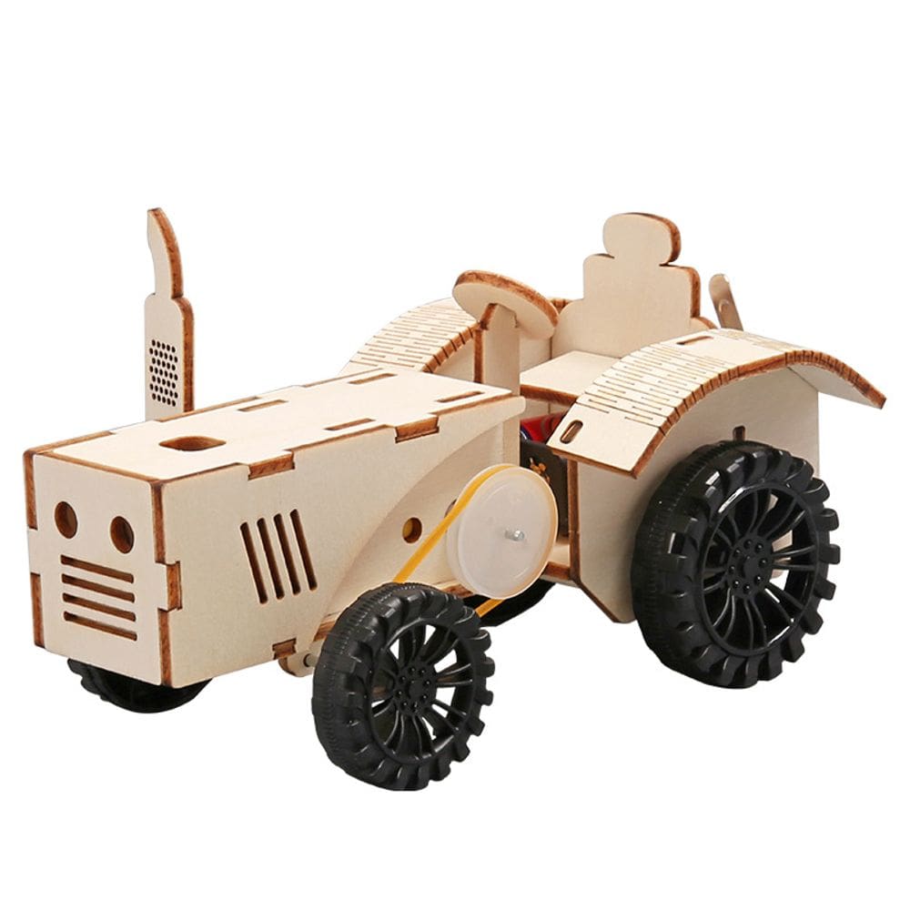 Kit de experimentos científicos: trator de madeira DIY para crianças de 8 a 12 anos