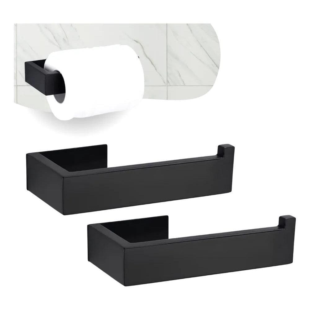 2X Kit 2 Suporte Porta Papel Higiênico Parede Adesivo 3M