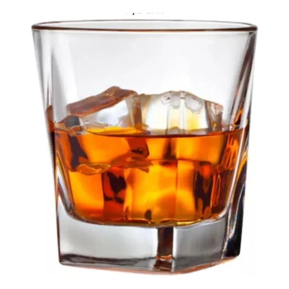 Kit Copo De Whisky Premium Vidro Drink Vodka Conhaque 6 Pçs