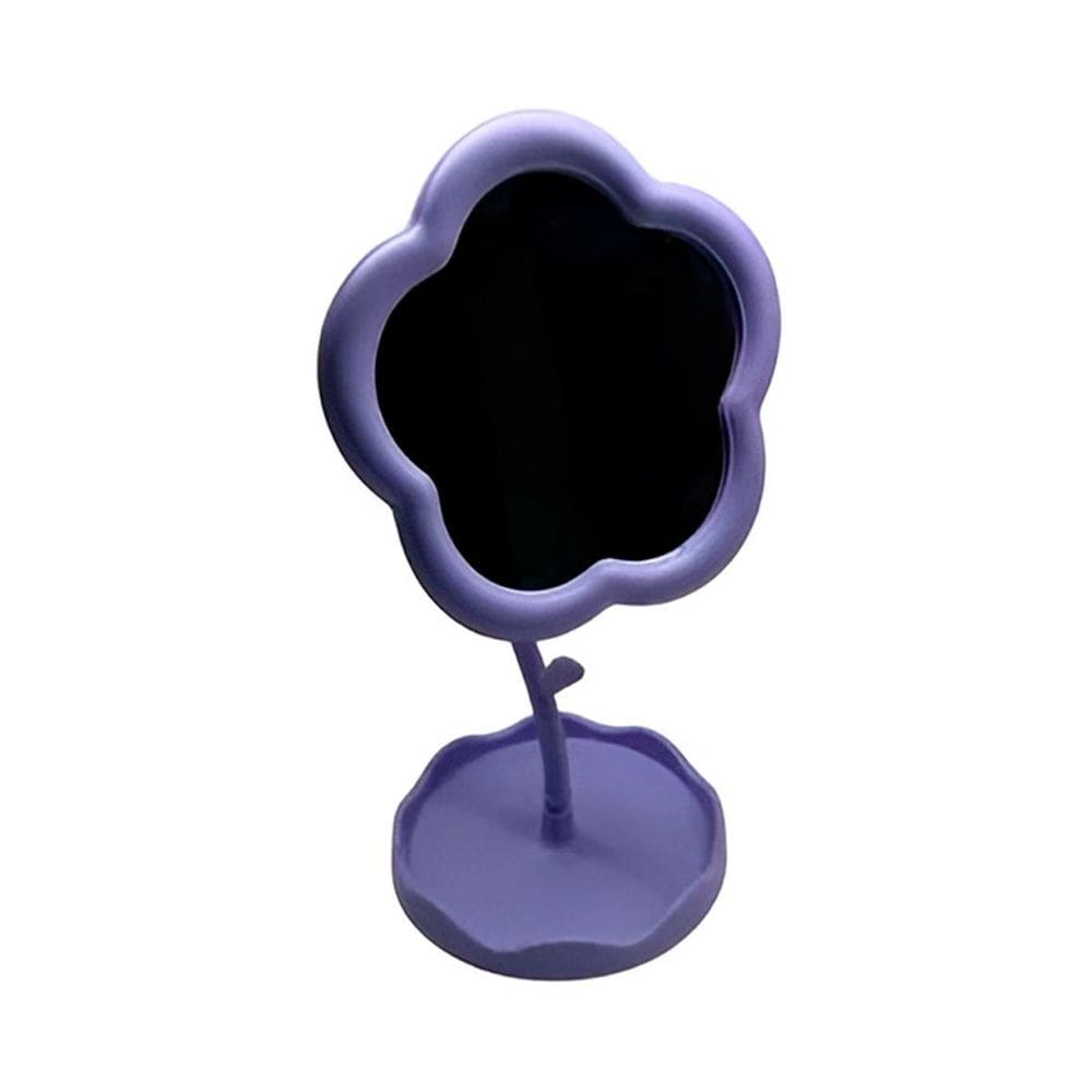 Espelho De Mesa Maquiagem Formato Flor Decorativo Cor:Roxo