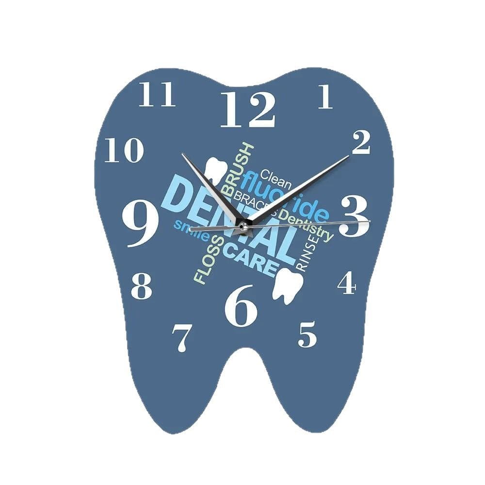 Relógio de parede Dental Care, 30 cm, design silencioso e antiaderente