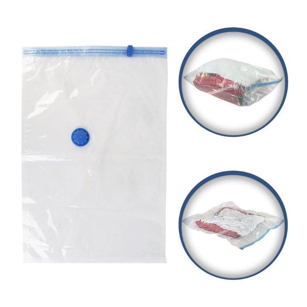 Saco Organizador A Vácuo Transparente P 50Cm X 70Cm