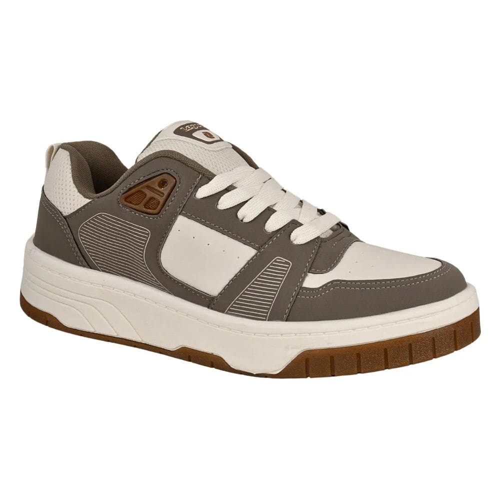 Tênis Logus Masculino Champanhe Rato Casual  Solado Alto