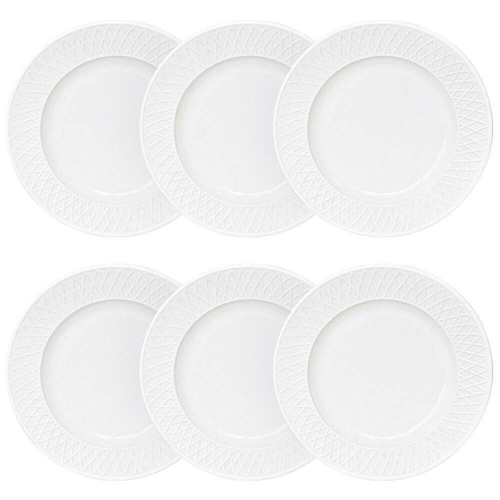 Jogo Pratos Sobremesa Divine 19Cm Opaline 6 Peças Hauskraft