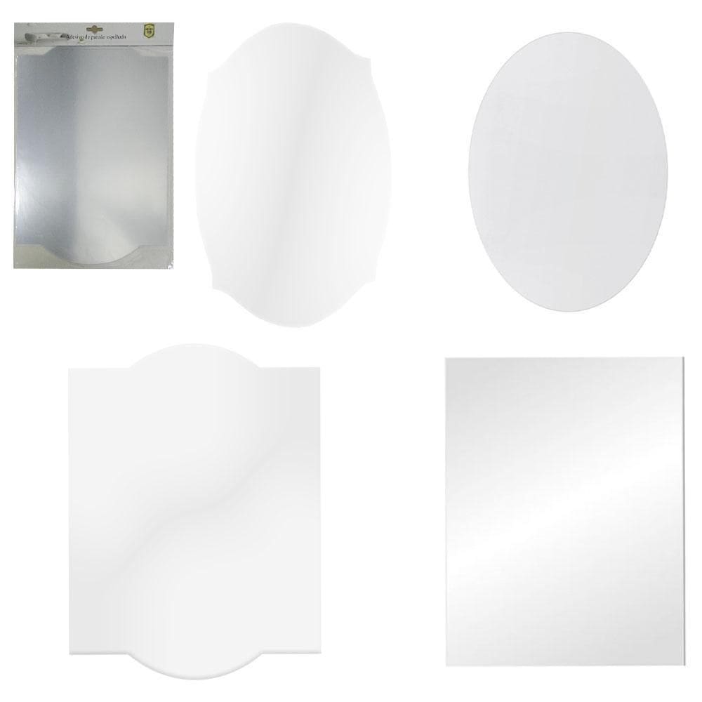 Espelho Autoadesivo Decorativo 50X35Cm Na Solapa