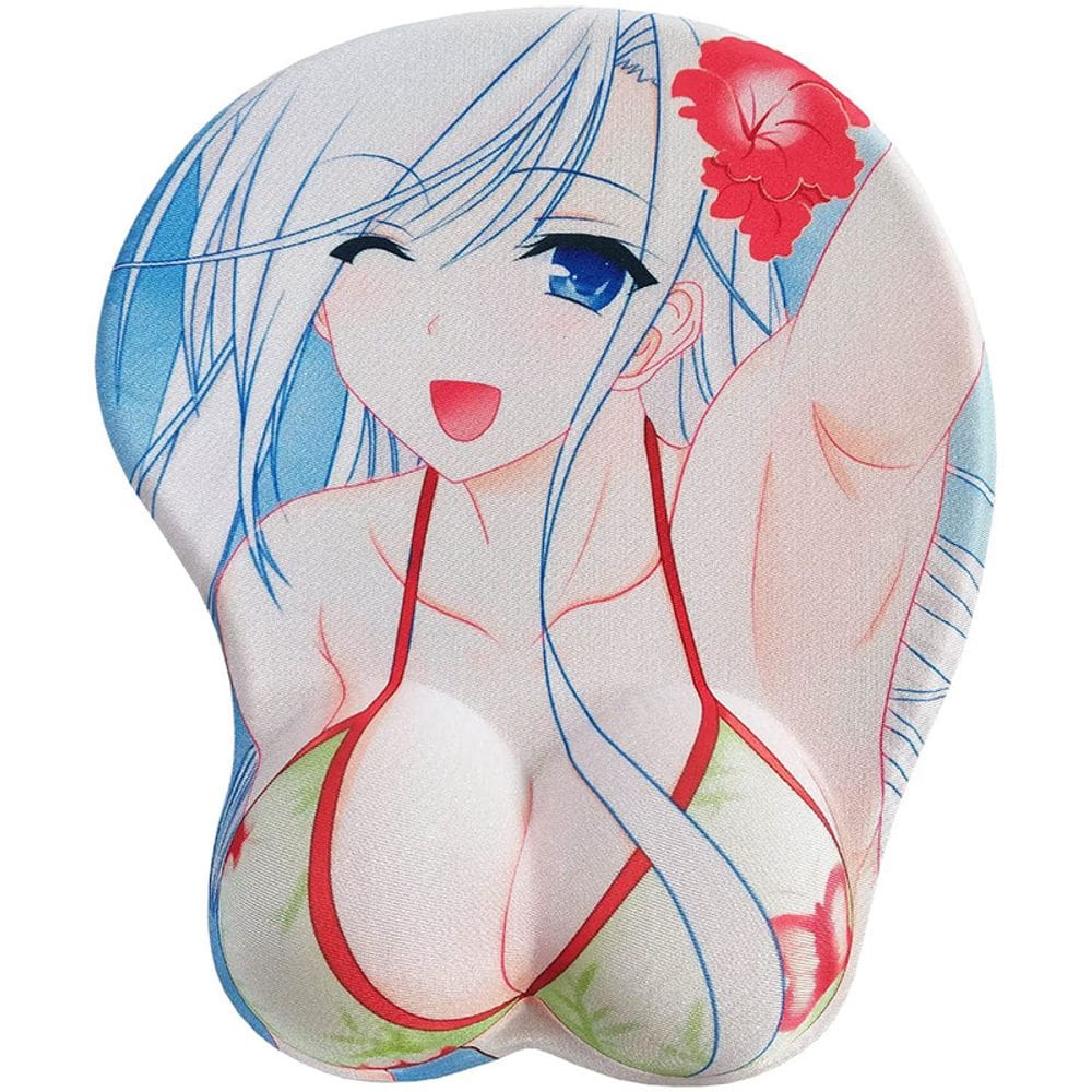 Mouse Pad 3D Anime Girl com suporte de pulso 26x21cm