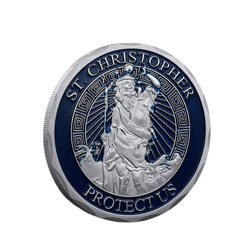 Moeda Comemorativa Protetor São Cristóvão 35g 4cm Ferro
