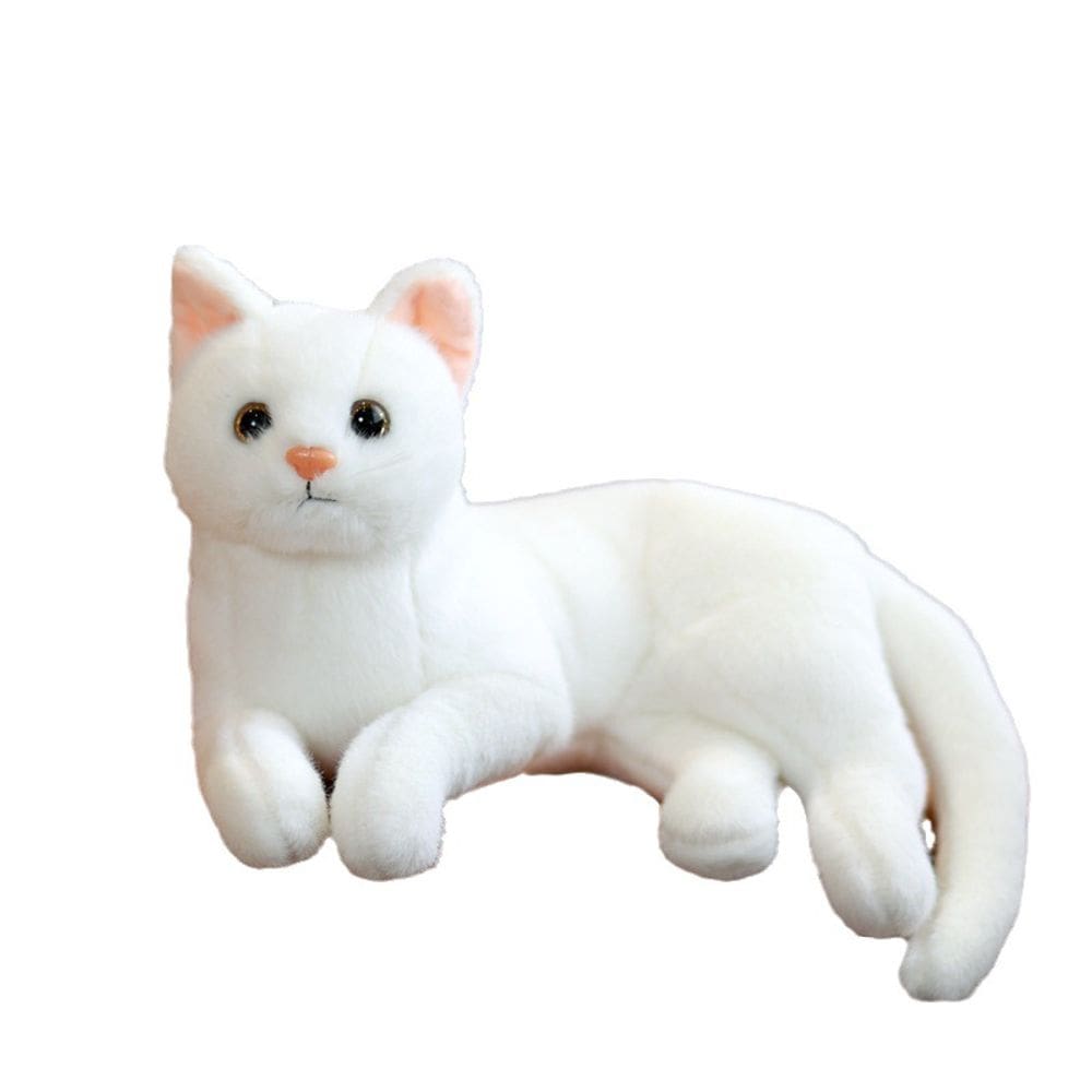 Brinquedo de pelúcia, boneca de gato branco, bicho de pelúcia, desenho animado macio de 30 cm