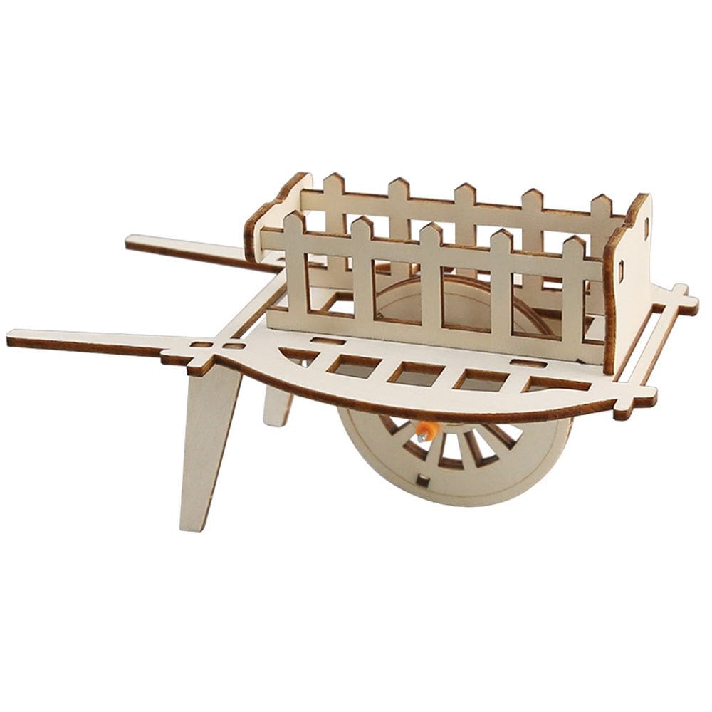 Kit científico de carrinho de mão de madeira DIY STEM para crianças de 8 a 12 anos