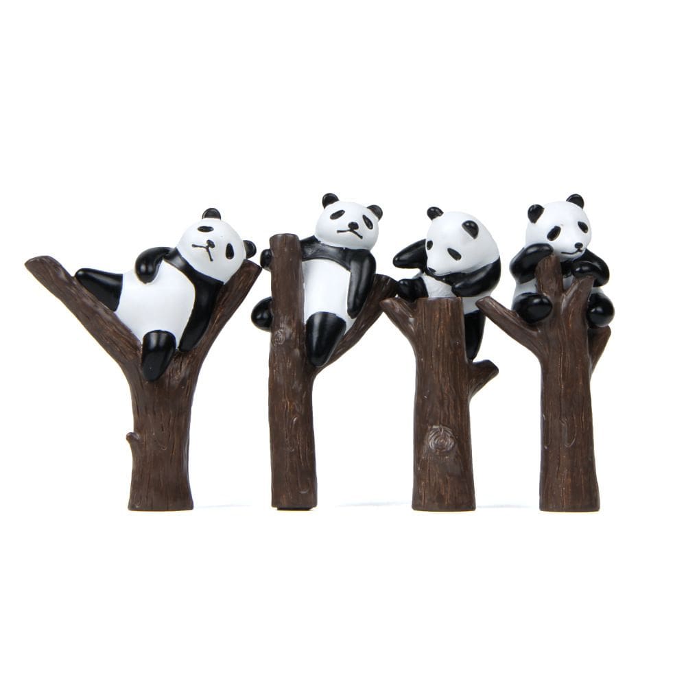 Conjunto de ímãs de geladeira, 4 ímãs de geladeira de resina 3D Lazy Panda