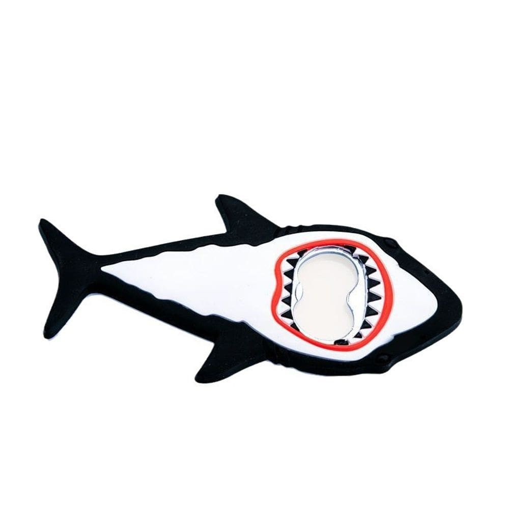 Abridor de garrafas magnético para geladeira, resina em forma de tubarão 50g