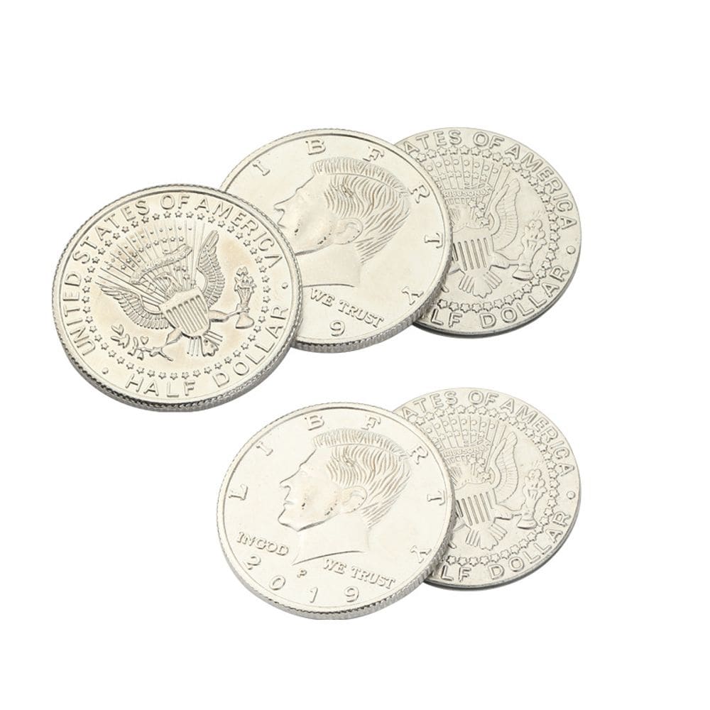 Truque de moedas dobráveis Truque de metal magnético em estilo borboleta