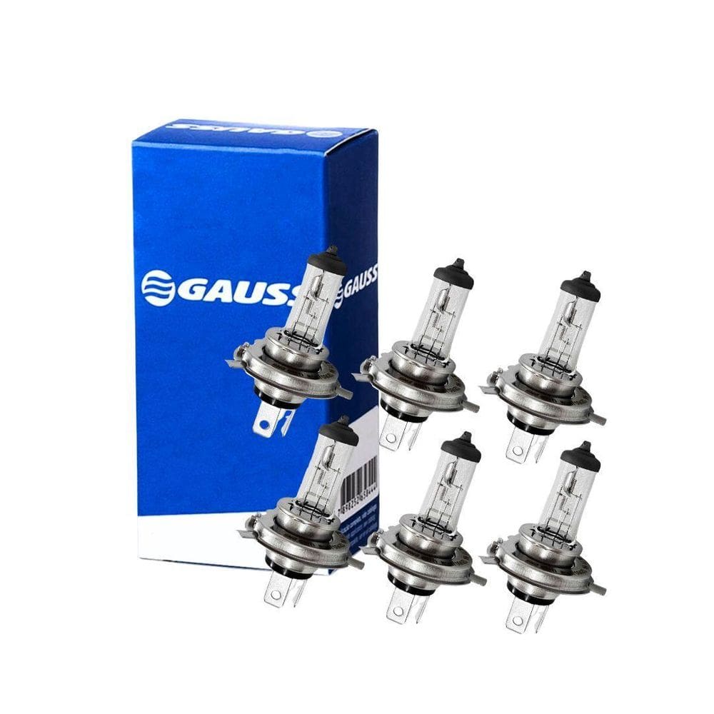 Kit 6 Lâmpadas H4 Halógena 60/55W 12V Farol Alto Baixo Gauss