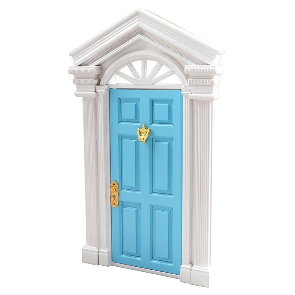 Porta de madeira em miniatura para casa de bonecas em madeira de bétula em escala 1:12