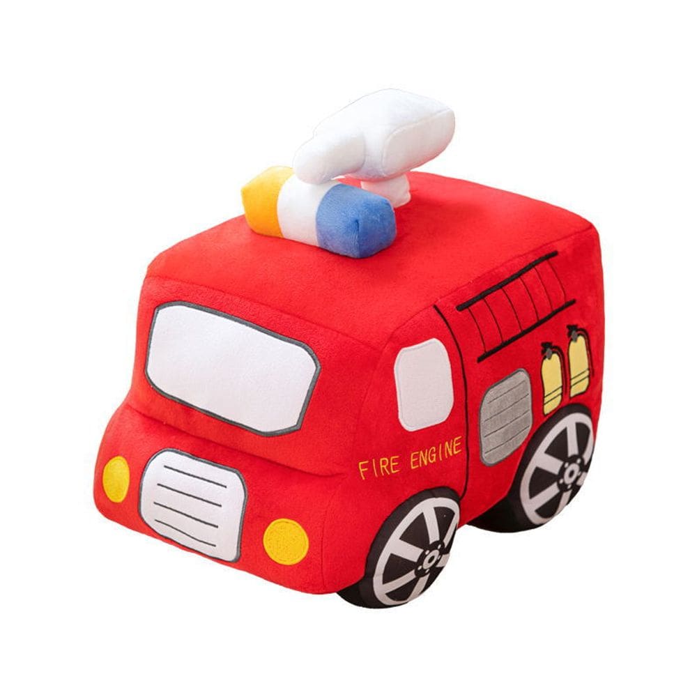 Caminhão de bombeiros de pelúcia Soft Cartoon de 35 cm para crianças