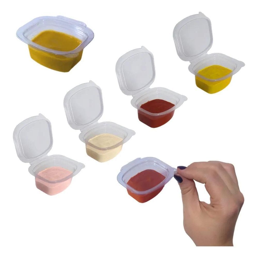 10X 200 Embalagem Pote Molho Potinho 30Ml Molheira Delivery