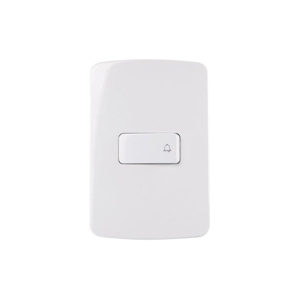 Interruptor Pulsador Campainha Margirius B3 10A C/Placa 4X2