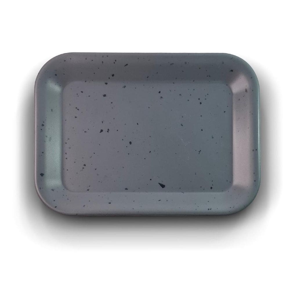 Travessa Retangular Linha Orgânica Cinza - 25,5Cm