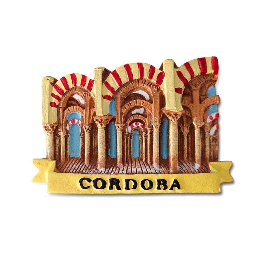 Imã de geladeira Resina 3D da Mesquita-Catedral de Córdoba 7x4,8cm