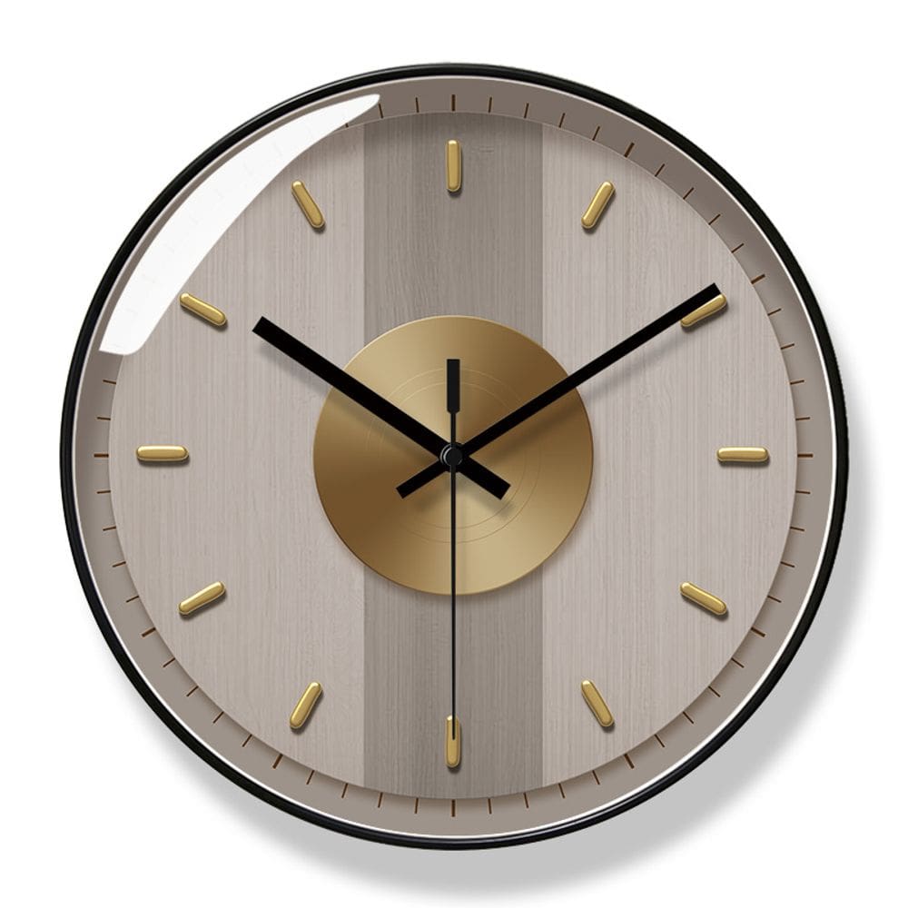 Relógio de parede de estilo nórdico silencioso sem tique-taque de 30 cm de plástico