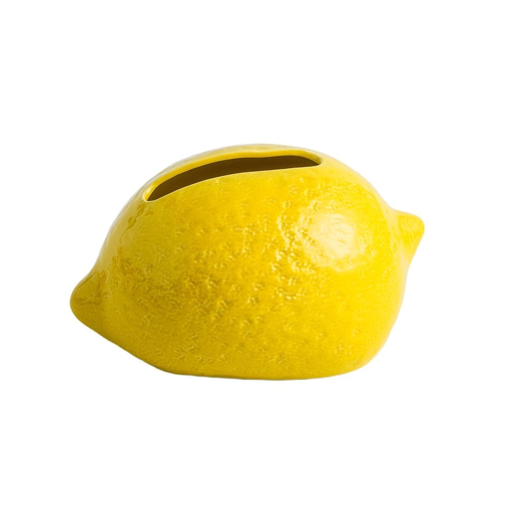 Tampa de caixa de lenços em cerâmica, limão, estilo nórdico, 23x23x15cm