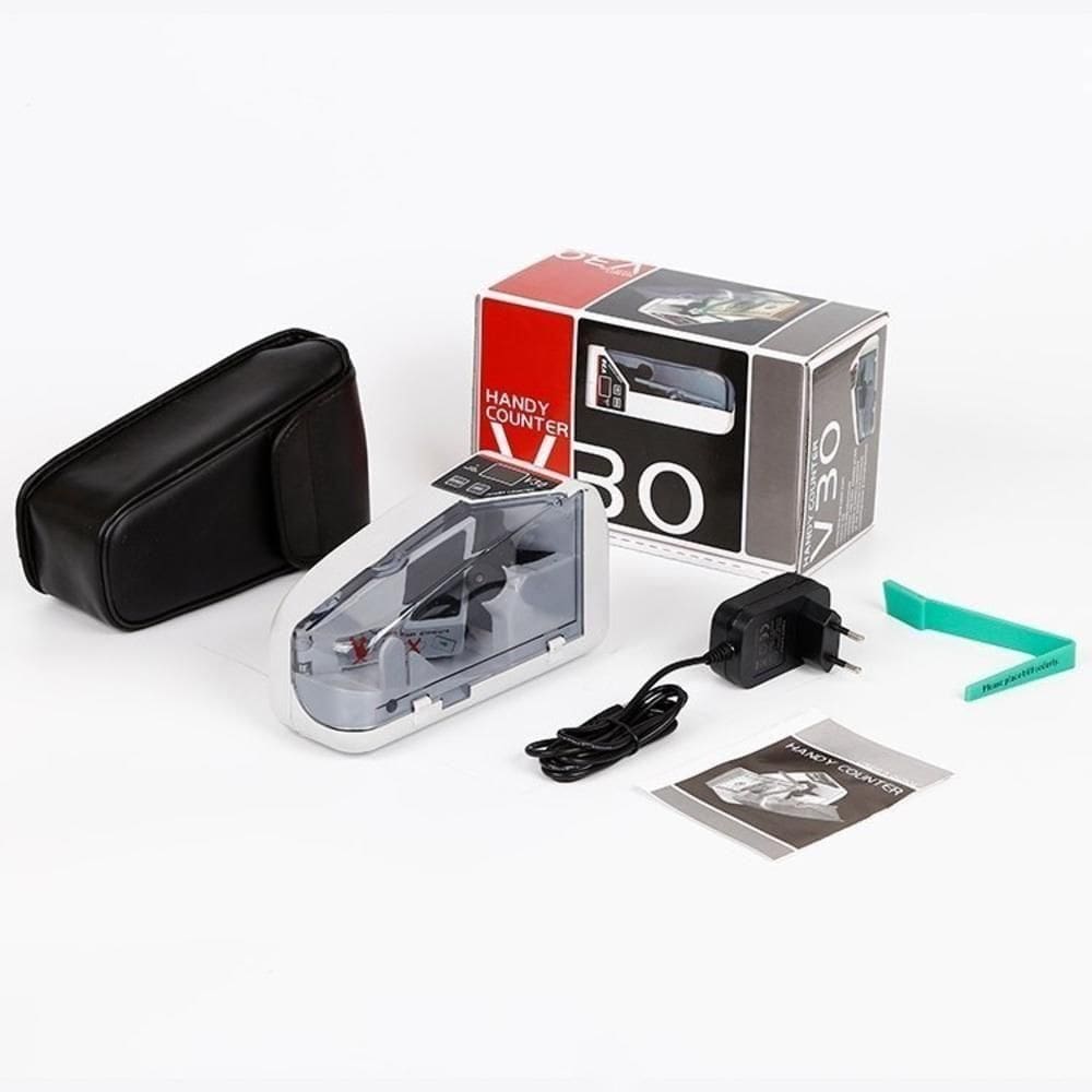 Contador Cedulas Maquina Contar Dinheiro Portatil Notas Euro Real Dolar Mini Profissional Contagem