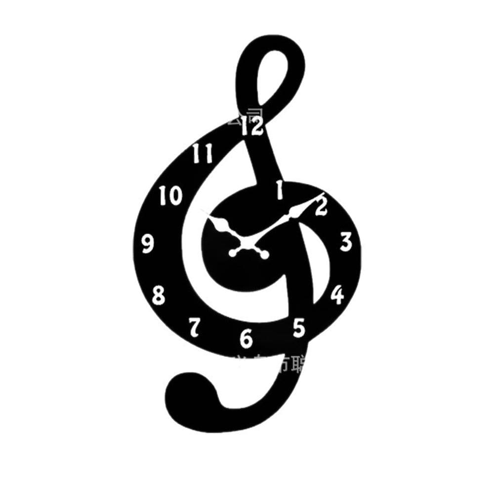 Relógio de parede Music Note de 12 polegadas Modern Silent Quartz