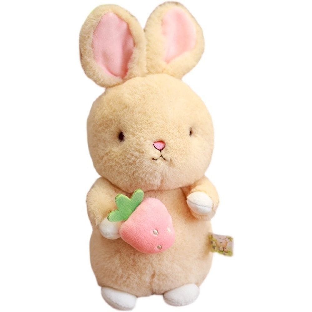 Brinquedo de pelúcia Bunny Nordic Style com morango 25 cm - bege