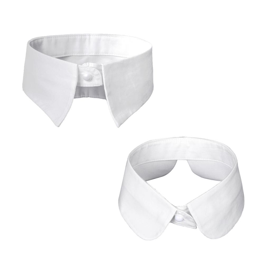 Conjunto de duas coleiras removíveis para mulheres - algodão branco