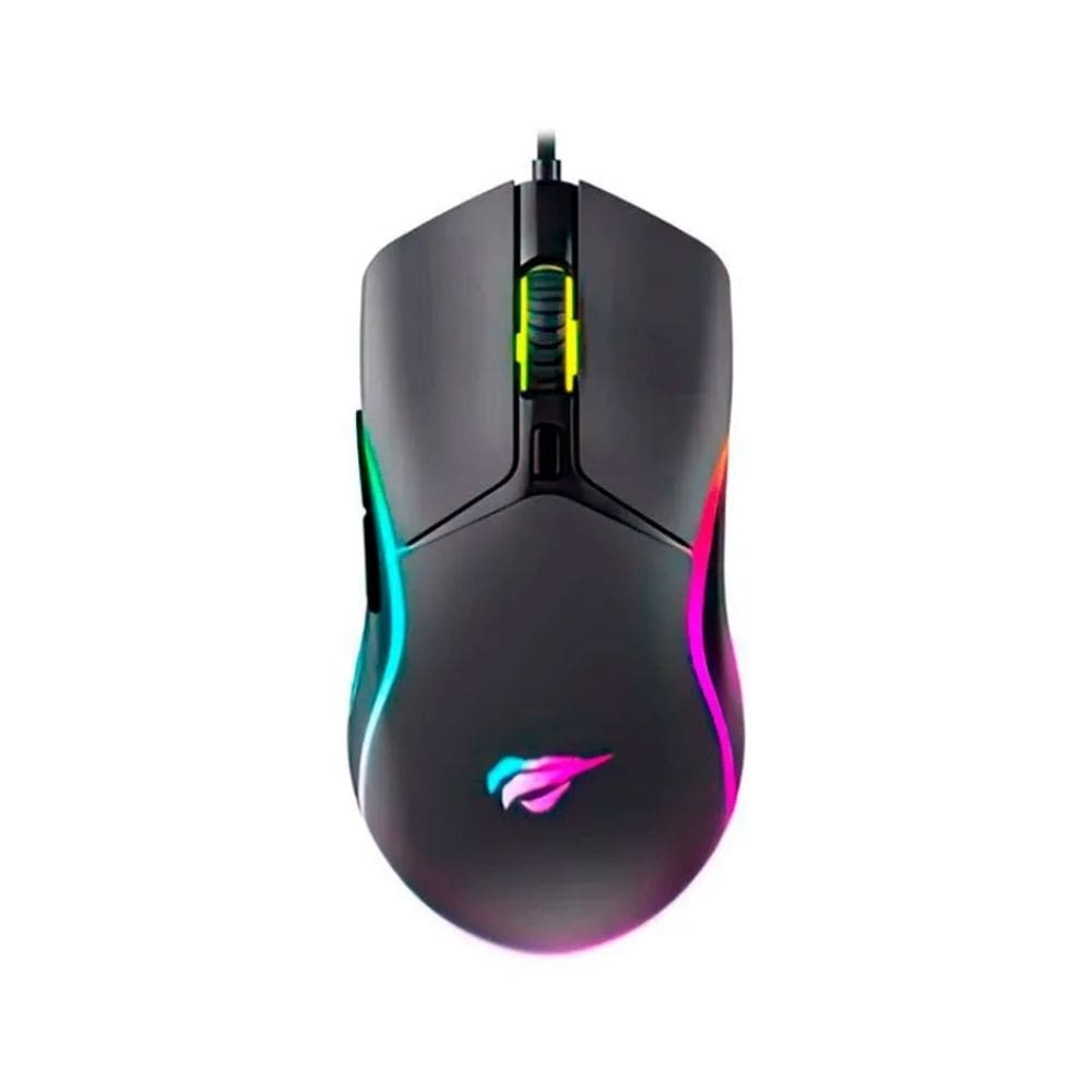 Mouse Gamer Havit MS1029,7200dpi, USB, RGB Preto