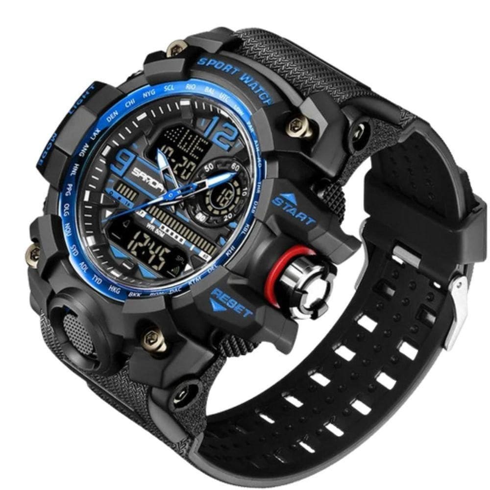 Relógio à Prova D`água 3133 à Prova De Choque Luminoso,data Automática Azul