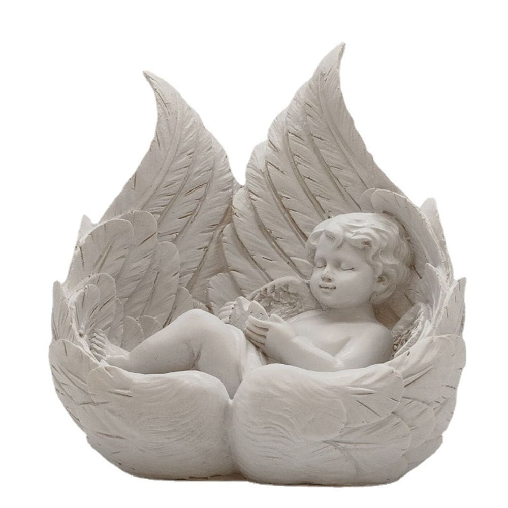 Estátuas Sleeping Cupid Angel, estatuetas de resina de 16 cm, Scul