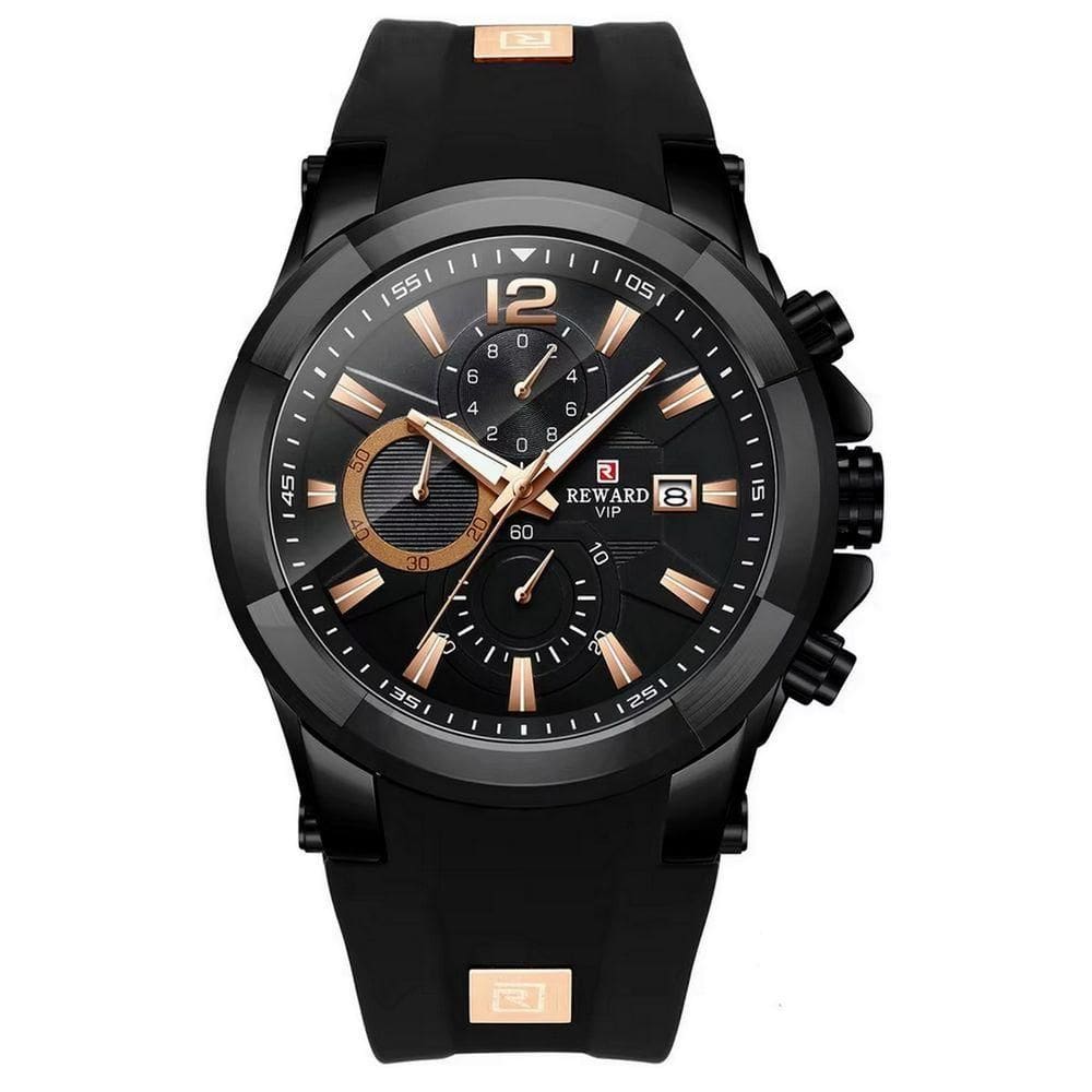 Relógio Masculino Silicone A Prova D´agua Esportivo Quartzo Preto