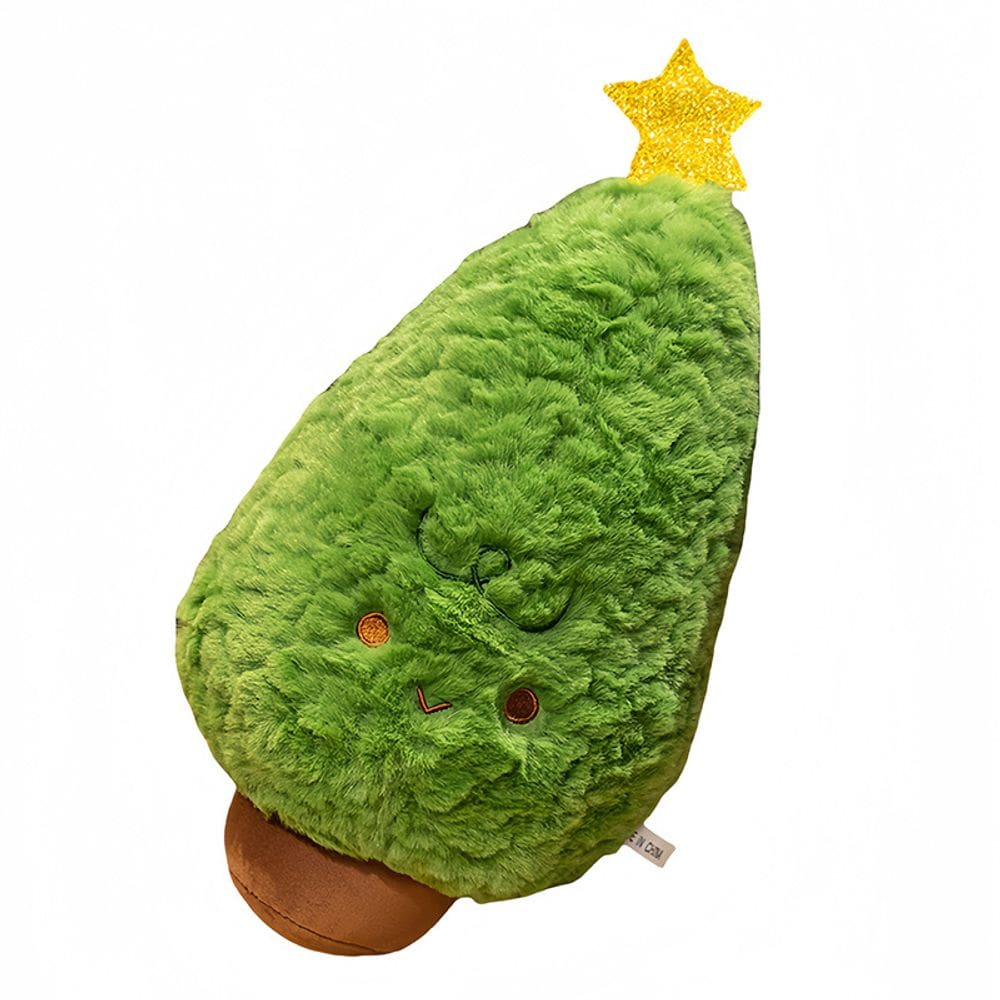 Árvore de Natal de desenho animado de boneca de pelúcia de 35 cm - verde